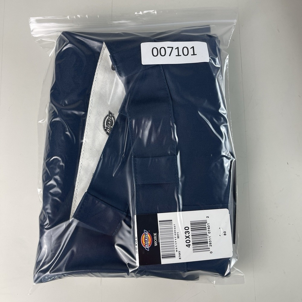 Dickies Pants Men's 40x30 Navy Blue 874 Original Work Straight Twill Workwear - Picture 13 of 14